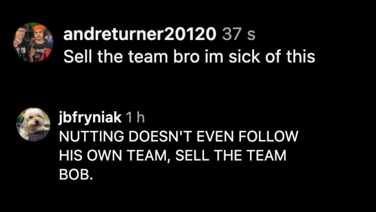 Screenshot of fans' comments on Instagram (Image from - Instagram.com/@pittsburghpirates)